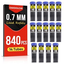 840 Pcs 0.7mm HB Mechanical Pencil Lead Refills, Break Resistant