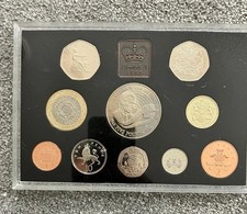 1998 The Royal Mint United Kingdom Proof Collection 10-Coin Set (1p-£5) In Case