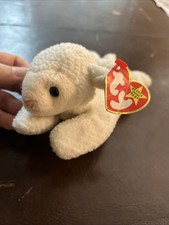 Ty Beanie Baby Fleece Lamb Beanbag Plush Original Tag 1996 PE 4th Gen - 4125