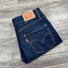 LEVI'S 721 Skinny Leg High Rise Dark Wash Blue Denim Jeans Women's Size 28