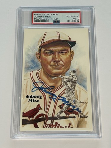 Johnny Mize #176 1981 Perez Steele HOF Postcard card