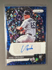 2020 Panini Prizm Rookie Quick Pitch Blue Donut Circle /50 Jose Urquidy Auto RC