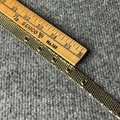 Vintage Whiting Davis slinky gold metal mesh skinny belt XL  display picture 1