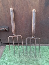 Vintage Garden Brades Spingtemper Fork Heads Only Old Tools (#60 #252