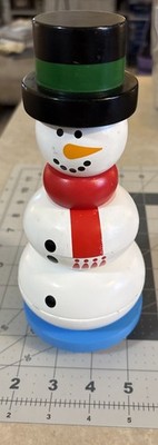 Snowman Wooden Stacker Toddler Toy Stacking Barnes And Nobles