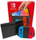 Nintendo Switch OLED Model HEG-001 Handheld Console - 64GB - Black/Neon Red/Neon