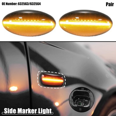 1 Pair Side Marker Light NO.6325G3/6325G4 for Citroen Berlingo M/MF/M59 05-12