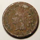 1863 Indian Head Cent Cull  "Actual Coin Pictured - Not Cleaned"