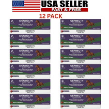 LeSofia 12 pack Paste Horse Dewormer Apple Flavor 12 DOSES 