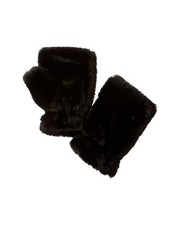 La Fiorentina Fingerless Mittens Women's Black