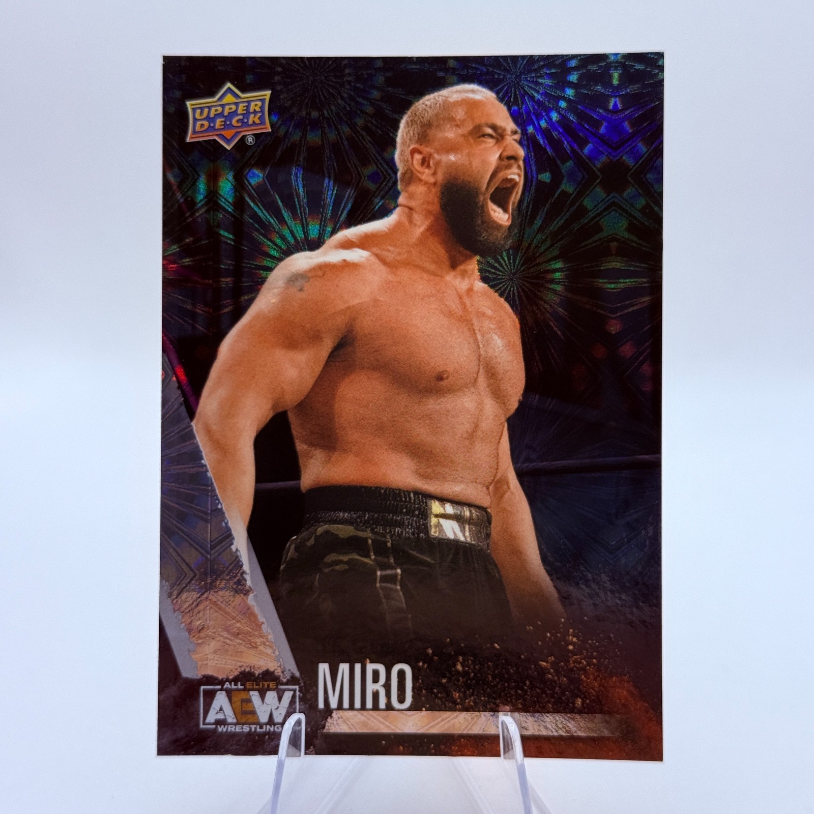 Miro 2021 Upper Deck AEW All Elite Wrestling #9 Pyro Parallel Card 