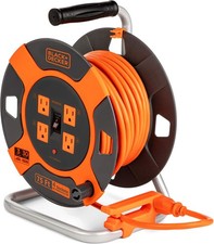 75 Ft. Retractable Extension Cord Reel With 4 Outlets