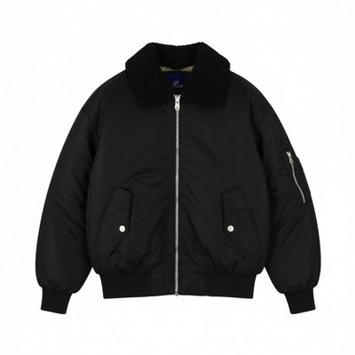 Jack & Jones Jorqueens Bomberjacke Herren M Schwarz Oversized Zipp Padded