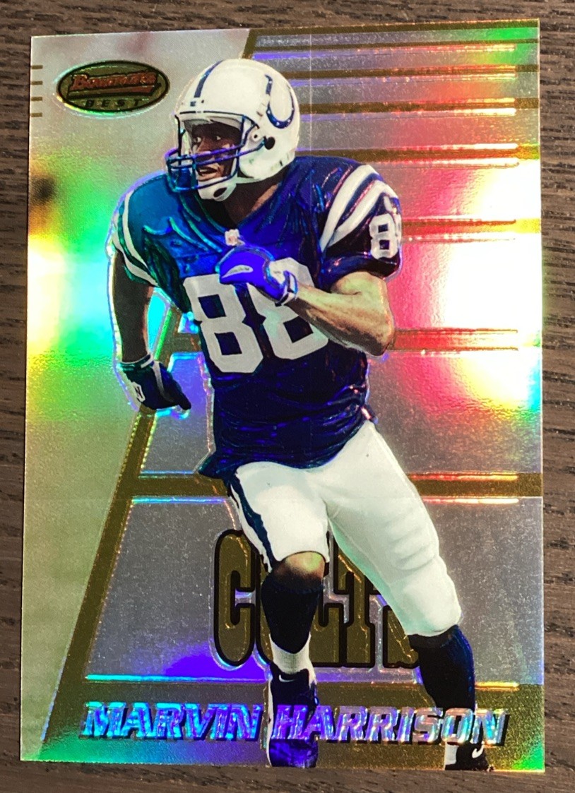 1996 Bowman's Best Marvin Harrison Refractor Rookie RC #165 Colts
