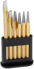 Rennsteig Werkzeugsatz (2 Flachmeißel, 1 Kreuzmeißel, 1 Körner, 2 Durchtreiber)