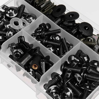 Black Complete Fairing Bolt Screws Kit For Kawasaki Ninja ZX6R 7R ZX9R ZX12R EOA