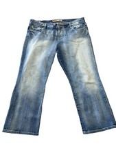 Big Star Jeans Mens 36 S (Fits 37x26) Blue Pioneer Bootcut Western Denim Faded