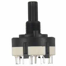 Commutateur rotatif axial 1 Circuit 12 Position a souder 1 Piéce Commutateur rotatif axial 1 Circuit 12 Position a souder 1 Piéce
