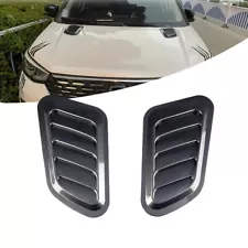 2x Air Flow Intake Hood Scoop Bonnet Vent Cover Universal Carbon Fiber Look Deco