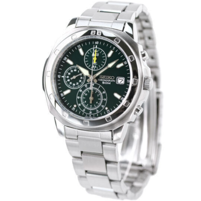 SEIKO Chronograph SND411PC SND411P1 Stainless Steel Quartz Watch