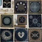 Lot of 24 Pcs Cotton Altar Golden Napkins Tarot Altar Cloth Square Witchcraft