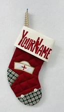 MINI STOCKING. NURSE HAT.  Aunt Joys Personalized Christmas Stockings.