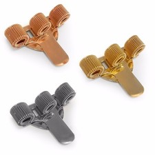 Triple Metal Pen Holder with Pocket Clip Pack of 3 Gold, Silver and Rose gold