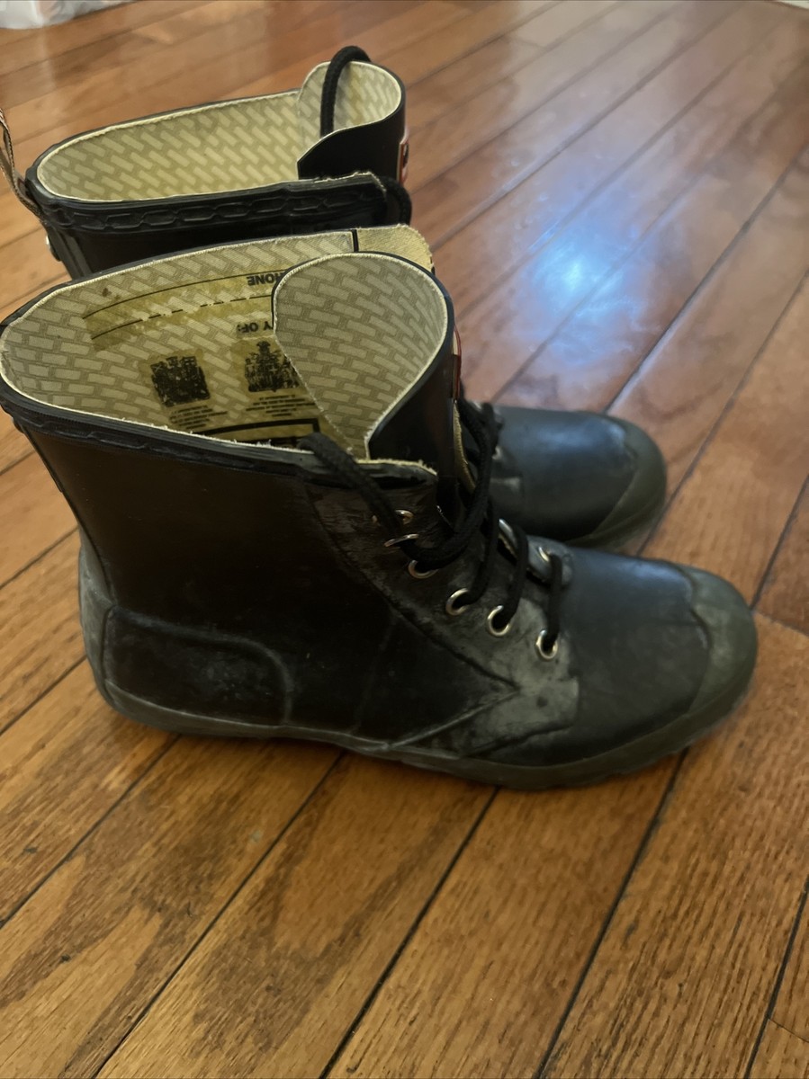 Hunter Bormio Navy Blue Rubber Combat Rain Boots Sz 8 | eBay display picture 1