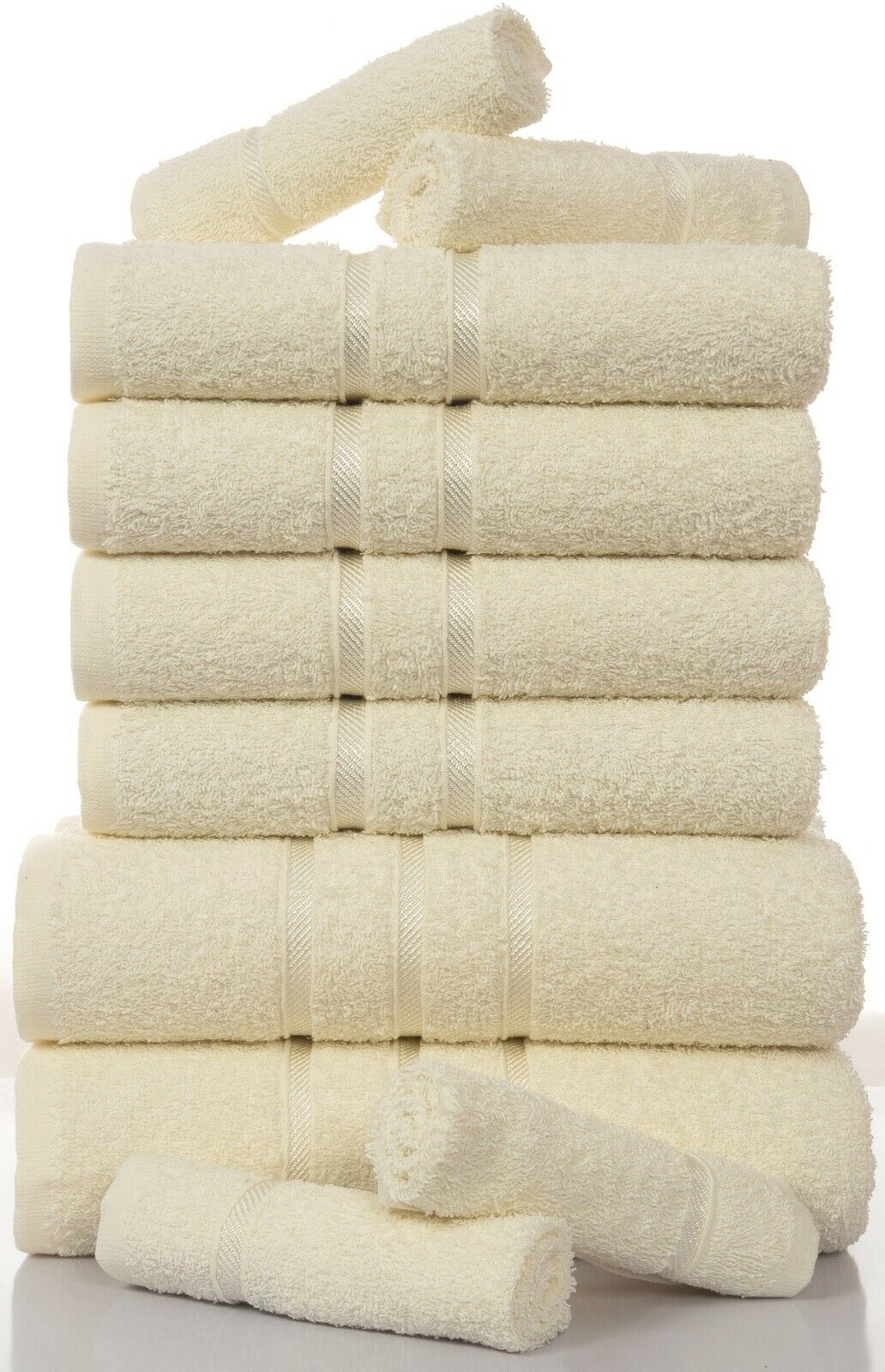 10 PCS TOWEL BALE SET 100 COMBED COTTON SOFT FACE HAND BATH BATHROOM