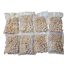  NEW  Assorted Raw Wood Craft Beads Lot of 22 bags 6000 total pcs 