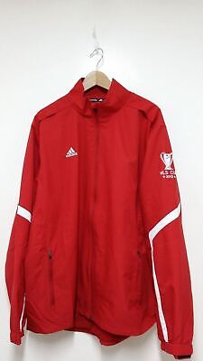 adidas Men's Red Front Zip Long Sleeve Jacket - Sz XL | eBay
