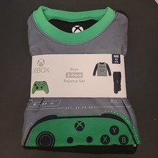 Boys XBox Pajamas Set XS 4/5 Green Black Fleece Video Game PJ  s Youth Sleepwear
