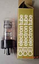 VACUUM TUBE- CEI ELECTRONICS 6SQ7 GT BLACK BASE- NEW OLD STOCK*FREE USA SHIPPING