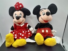 Disney Mickey and Minnie Mouse Beanies/Plushies - 9 3/4"