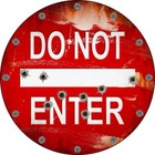 Do Not Enter Bullet Holes 12 Inch Round Sign Vintage Old Rustic Decor Garage Bar