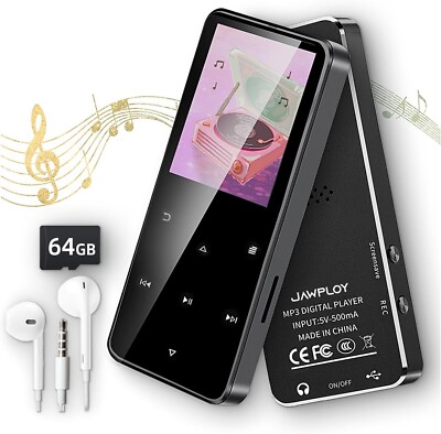 Jawploy 16GB + 64GB SD  80GB  MP3 Player with Bluetooth and WiFi, Mp3 AVI AMV