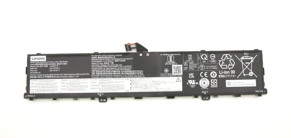 New Genuine Lenovo ThinkPad P1 4th Gen 90Wh 4 Cell Battery