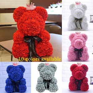 rose teddy bear with crown