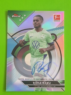 2022-23 Topps Finest Bundesliga #144 Ridle Baku VfL Wolfsburg Autograph