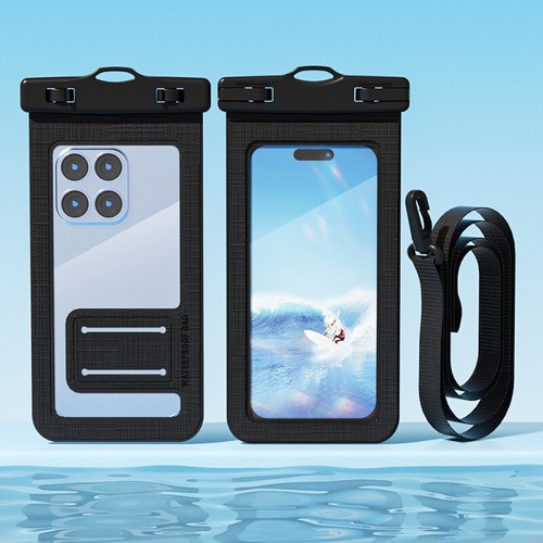 2Pcs Touch Screen Diving Swimming Cellphone Waterproof Cover For iPhone Samsung - Picture 13 of 19