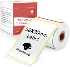 50×80mm White Self-Adhesive Name Thermal Label for Phomemo M110 M220 Printer