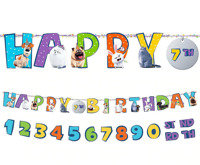 2pcs Birthday Banners Party Supplies Letter Style Banner For Home