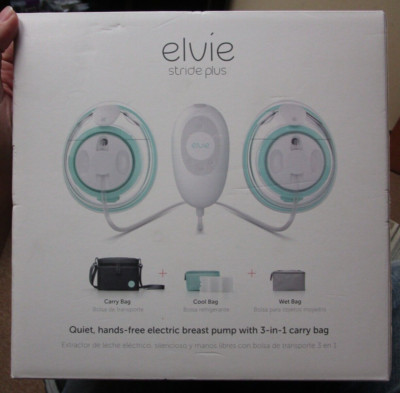 Elvie STRIDE PLUS Hands-Free Electric Breast Pump w/ 3-in-1 Carry Bag EB01 NEW