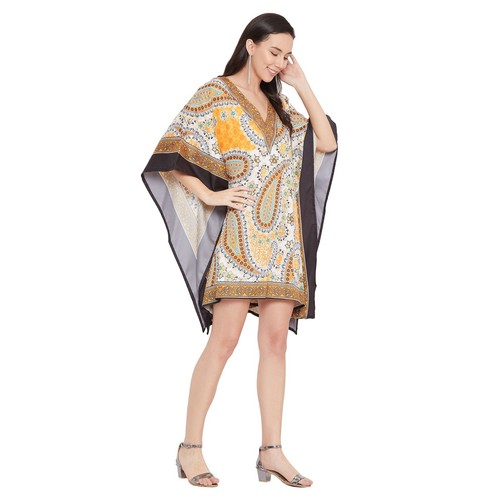 Damen Tunika Top kurz Mini Übergröße Kleid Beachwear Kimono für Weihnachtsgeschenk - Bild 50 von 159