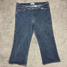 Vintage Womens Reflex Capri Denim Made in USA Size XL Y2K Style #5205