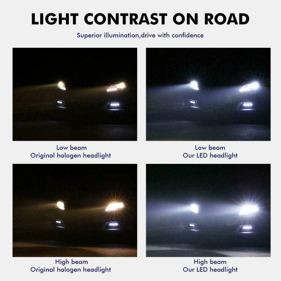 4 SIDES 9007 LED Headlight Bulbs for 2003-2016 International Harvester 4300 4400 - Image 4 of 4