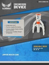 Disposable Circumcision Stapler Device/Khatna Stapler with Silicone Ring