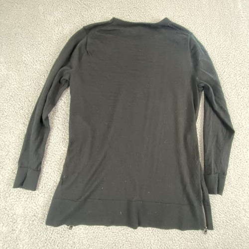 Banana Republic Sweater Womens Medium Petite Long 100% Merino Designer Side Zip - Picture 5 of 6