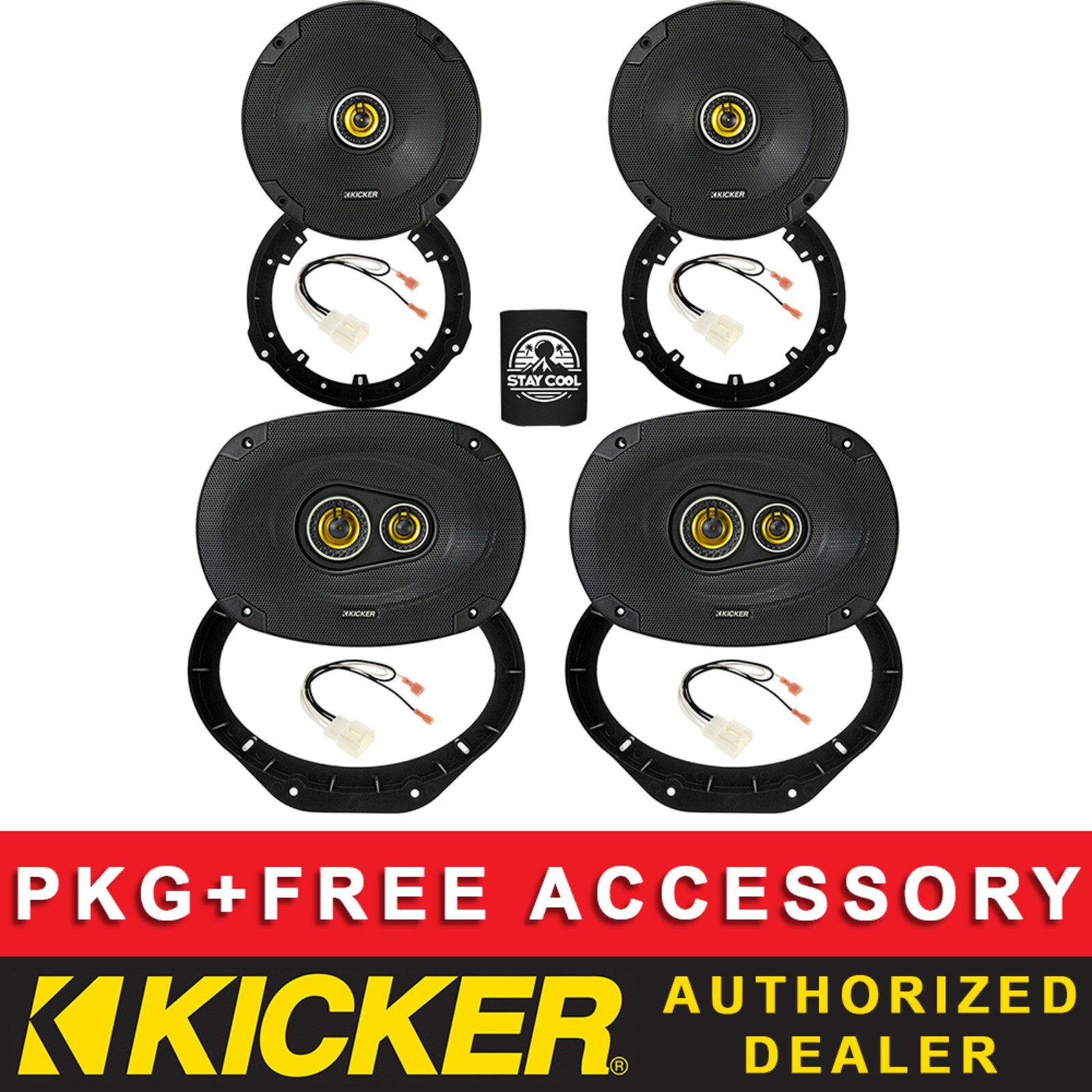 KICKER CSC654 6.5"+6X9" CSC6934 OEM SPEAKER KIT FOR FORD F-2