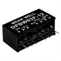 Meanwell DPBW03F-12, Dc Dc-Wandler, 9-36V:+ -12V 125Ma 3W